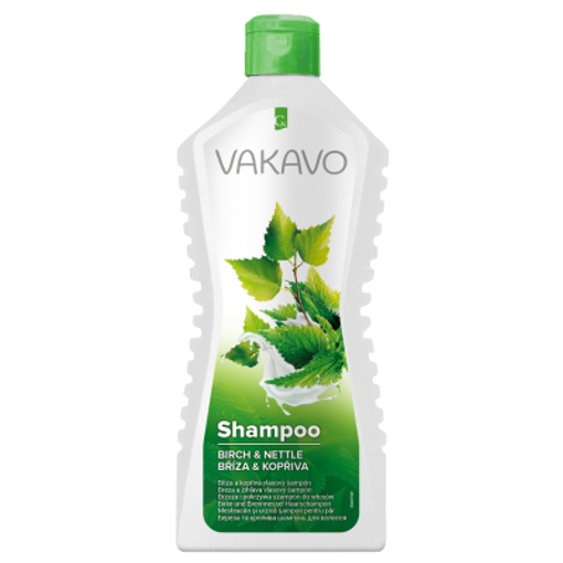 Obrázok z VAKAVO Vlasový šampón breza a žihľava 550ml, X
