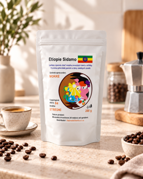 Obrázok z Etiopie Sidamo 100 % Arabica 200 g